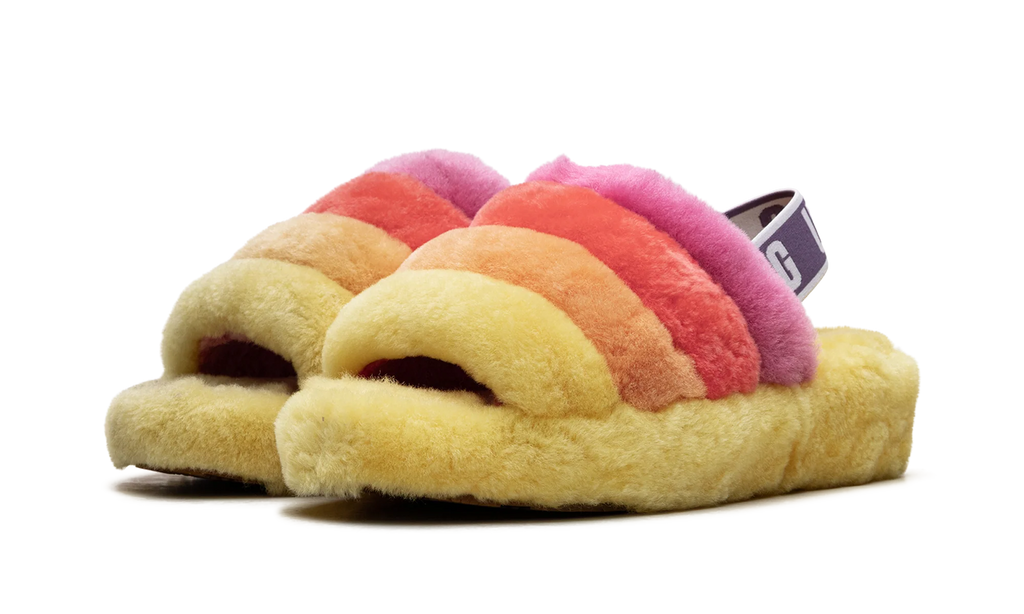 Fluff Yeah Slide WMNS "Rainbow Yellow" 1097169 PRYW