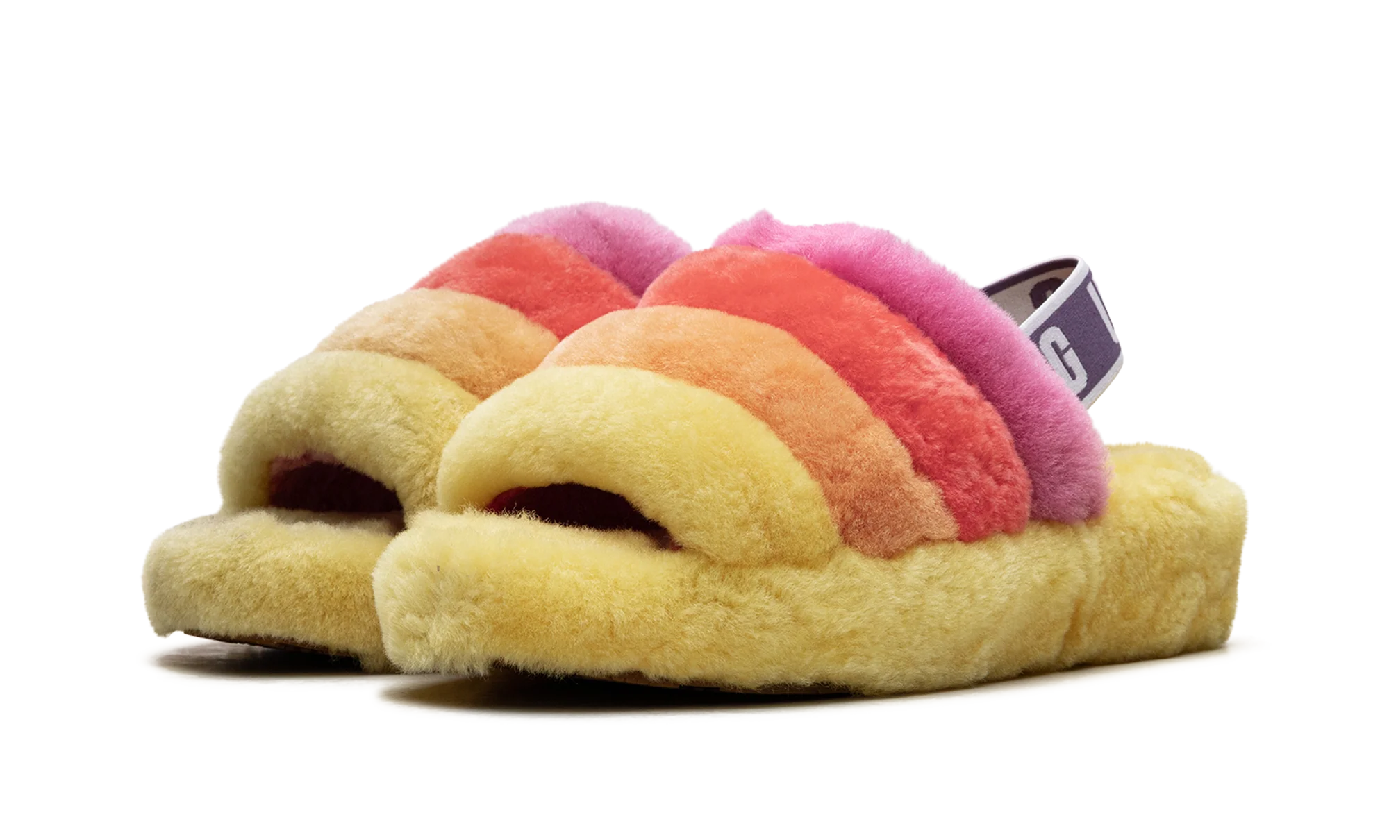 Fluff Yeah Slide WMNS "Rainbow Yellow" 1097169 PRYW