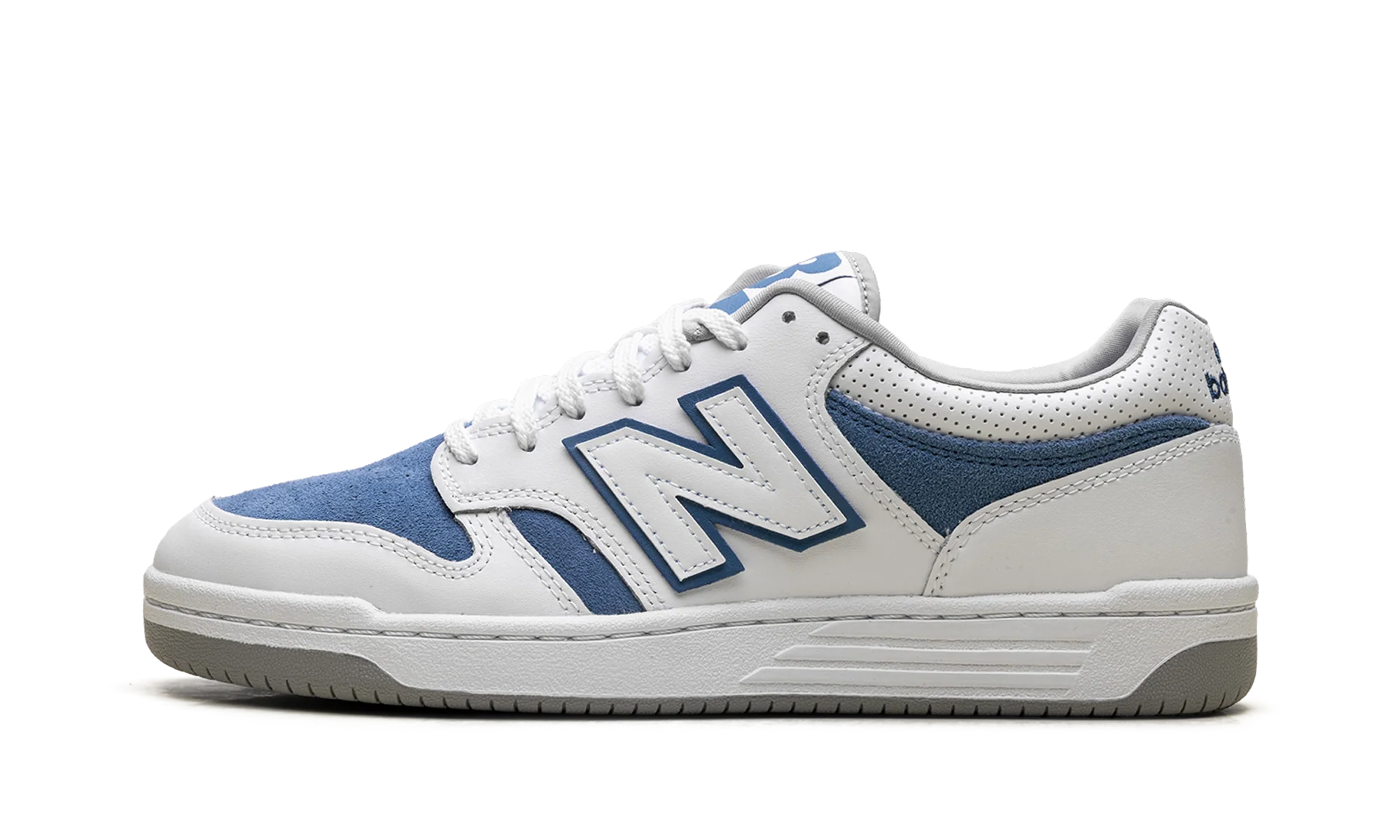 480 "White Royal Blue Suede" BB480LRB