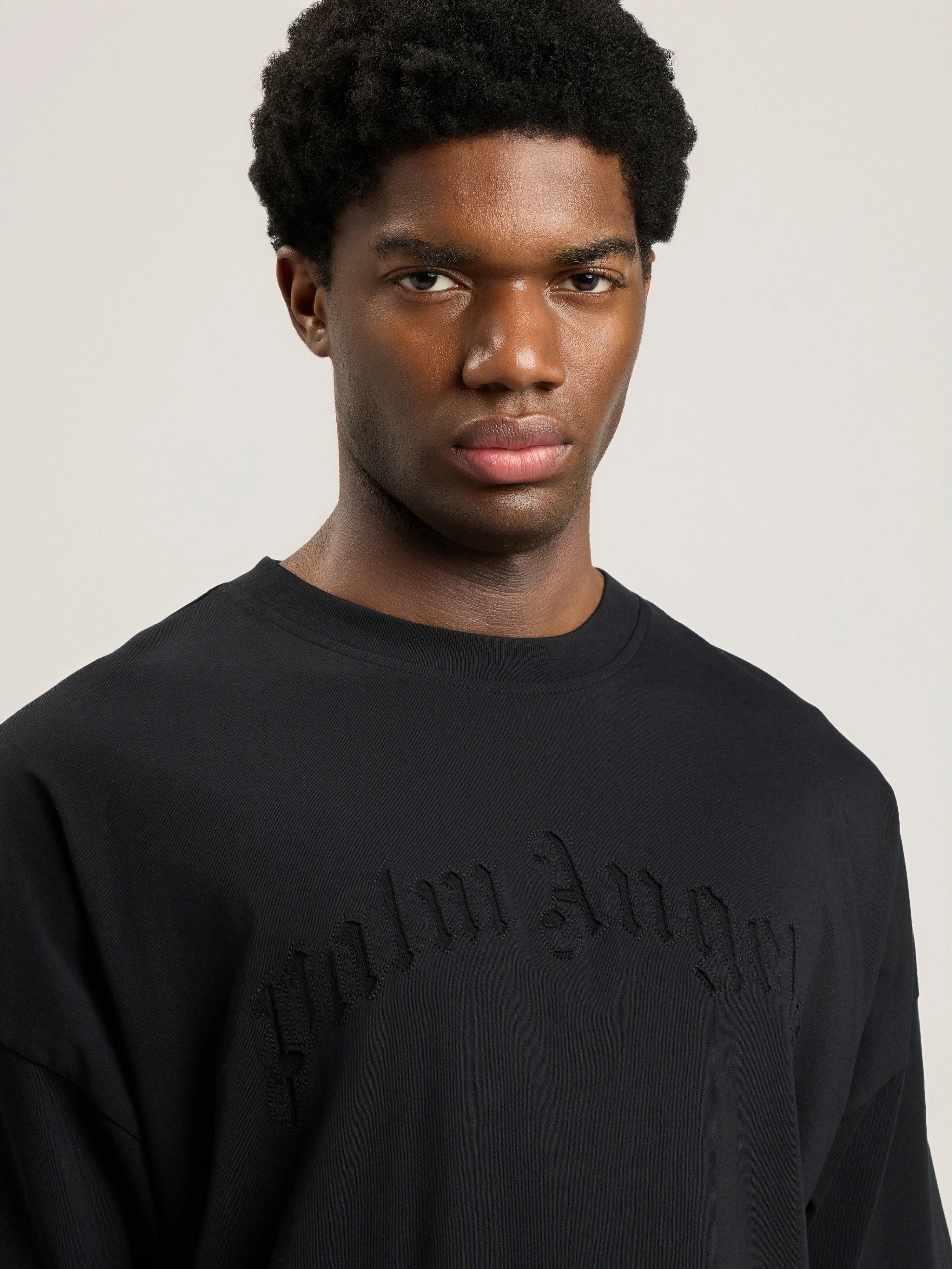 Curved Logo Loose Double T-Shirt
