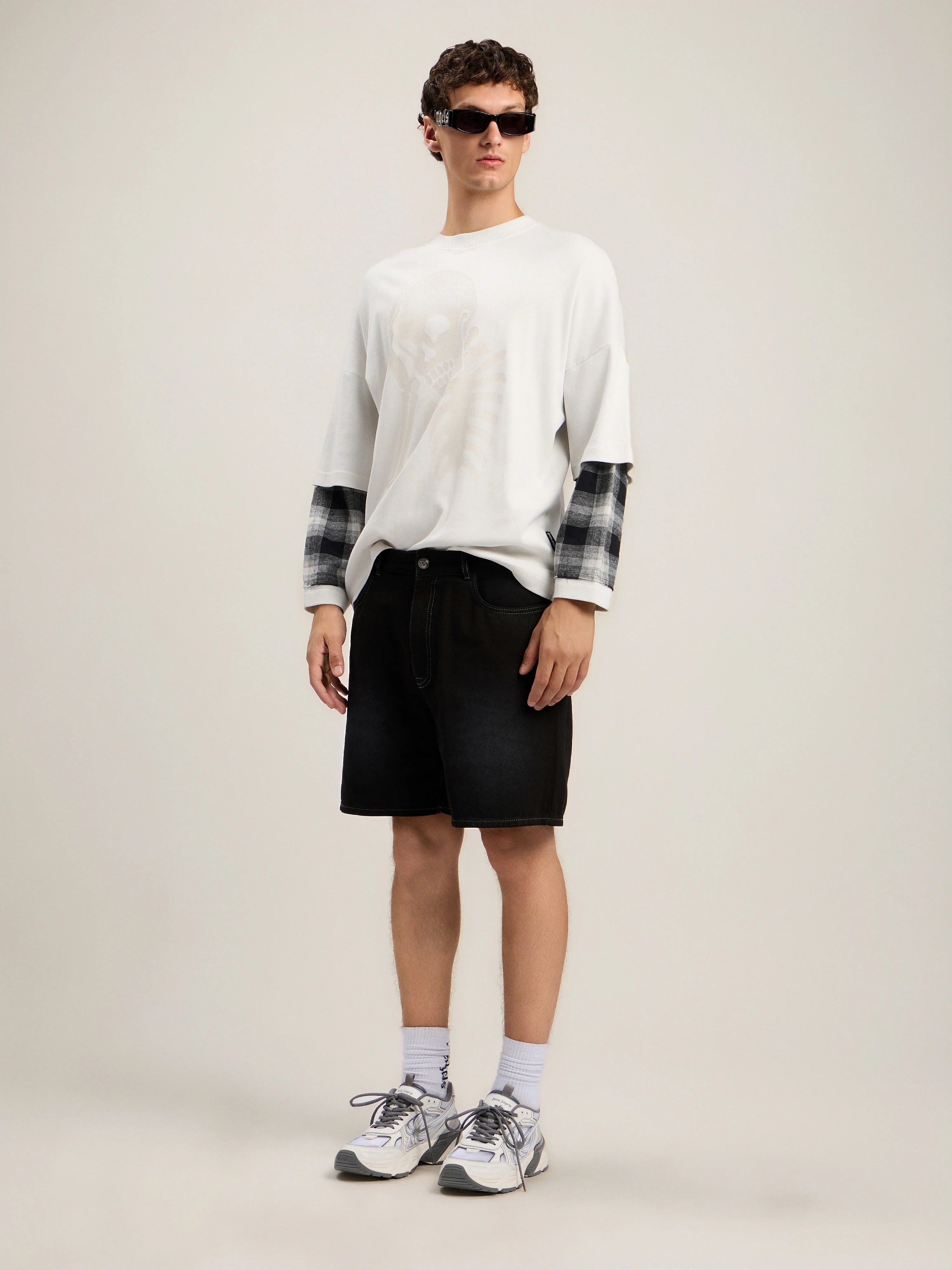 Skull Double Long-Sleeved Shirt