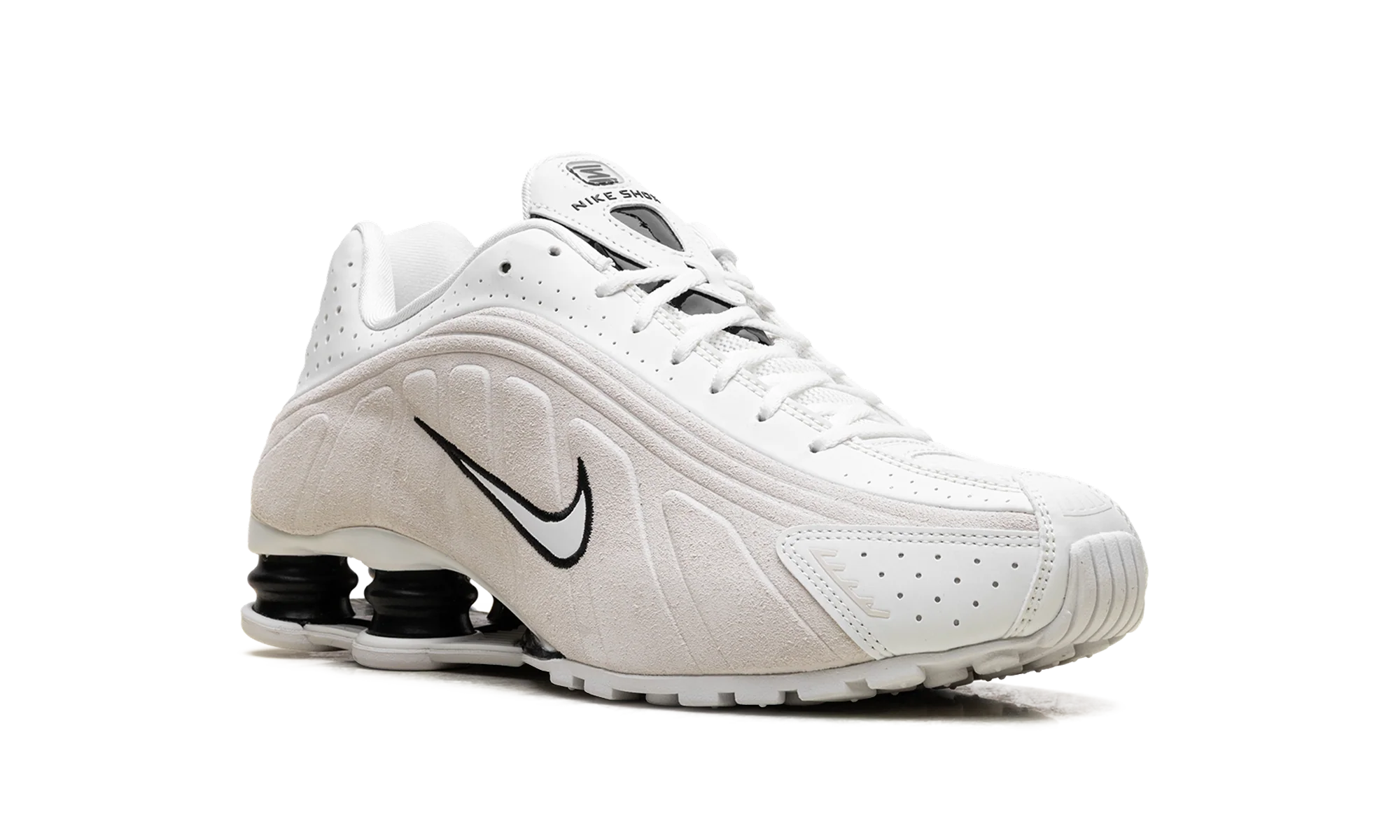 Shox R4 WMNS "White Black Suede" HQ7739 100