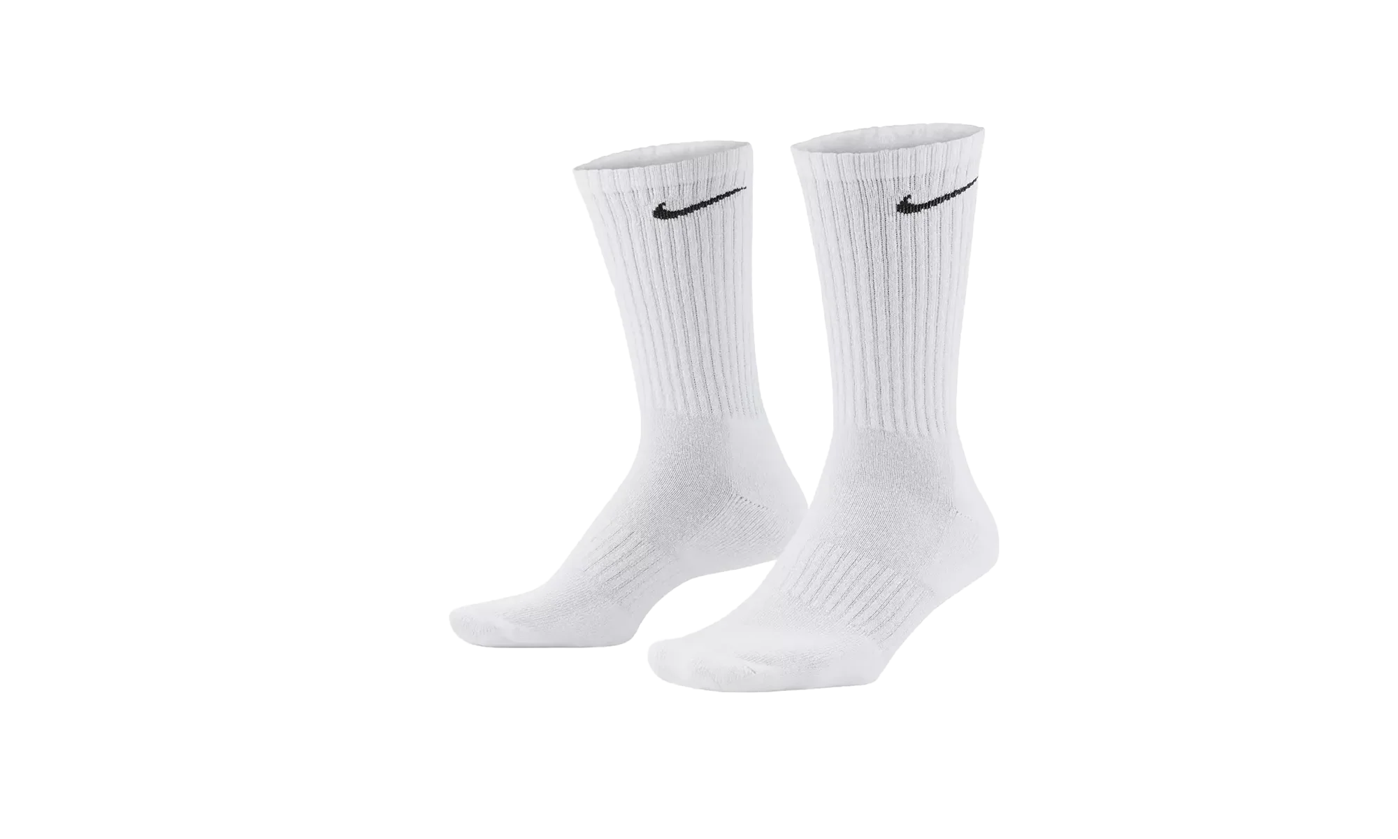 Everyday Cushioned Training Crew Socks "White - 3 Pack" SX7664 100