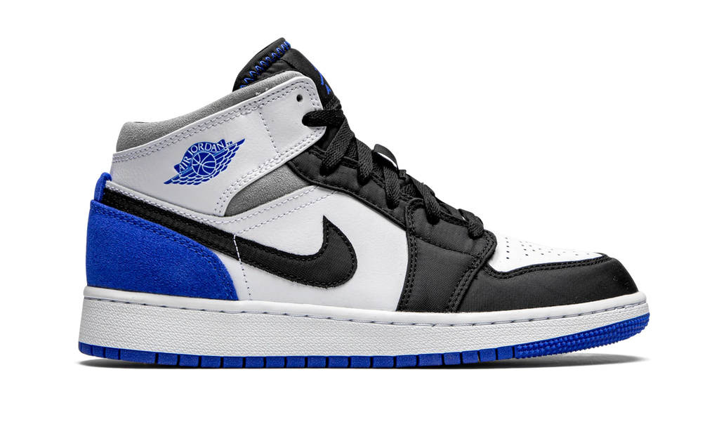 Air Jordan 1 Mid GS "Royal White" BQ6931 102