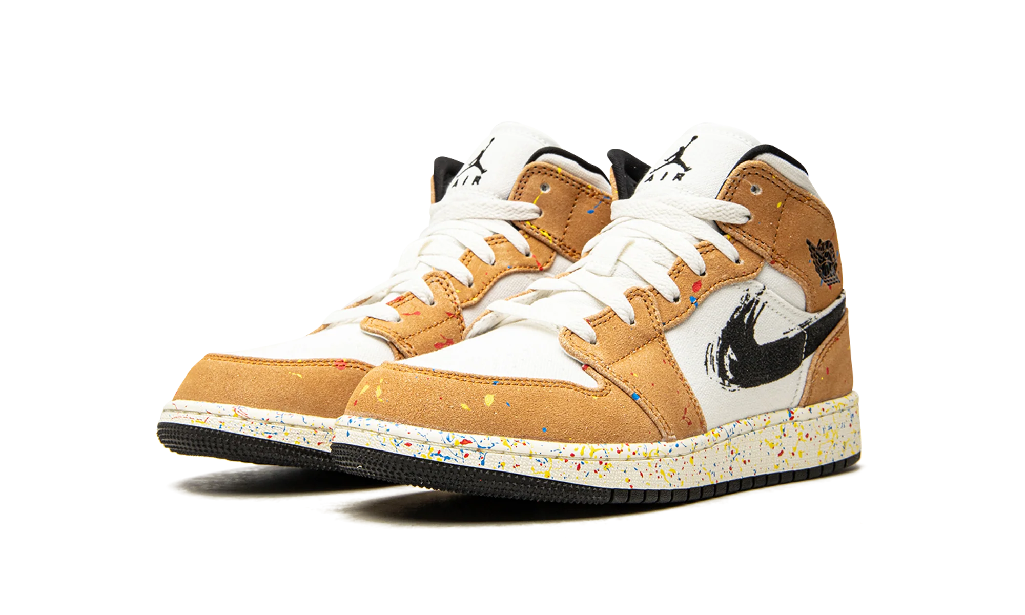 Air Jordan 1 Mid SE GS "Brushstroke" DA8006 100