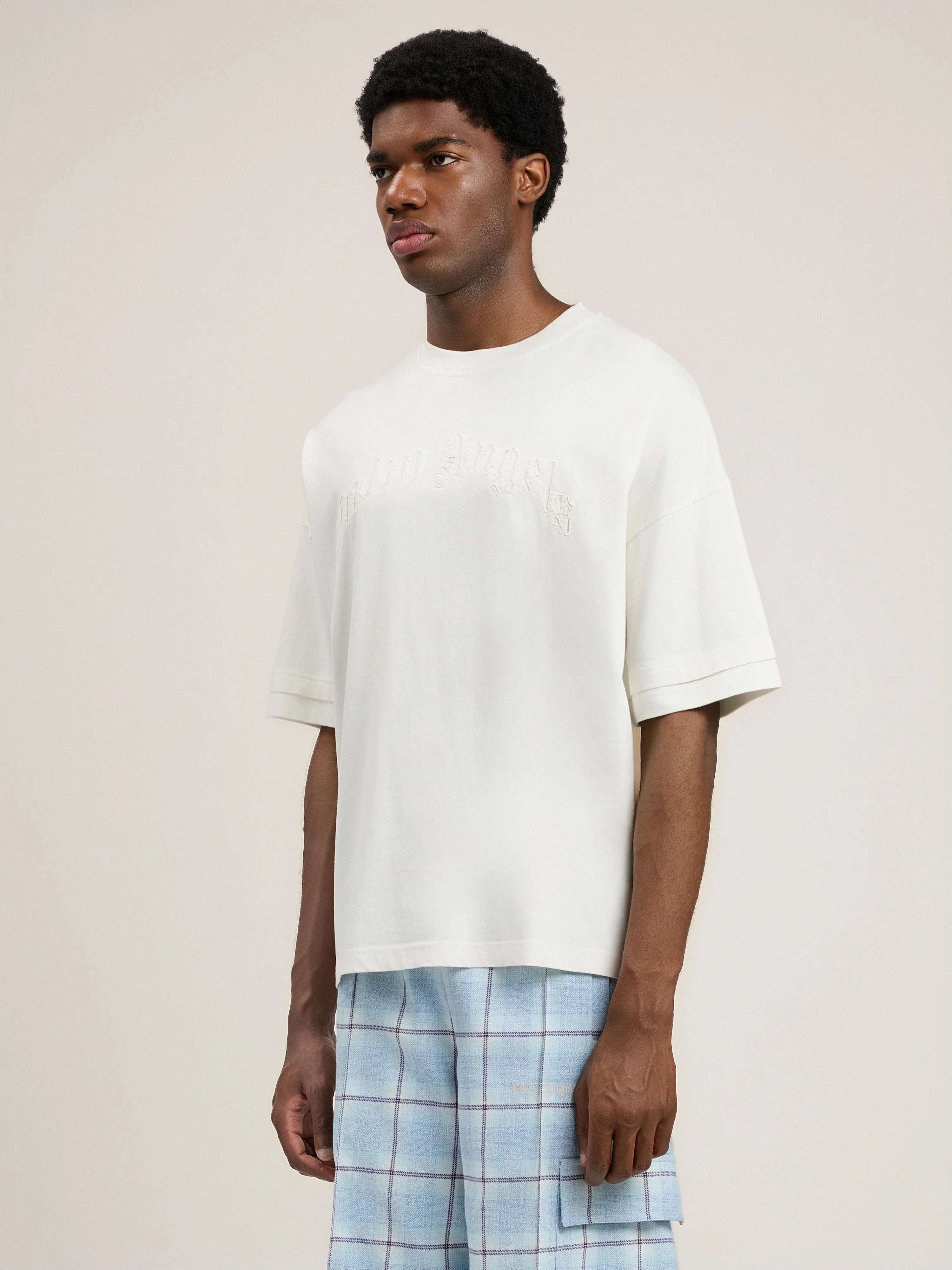 Curved Logo Loose Double T-Shirt