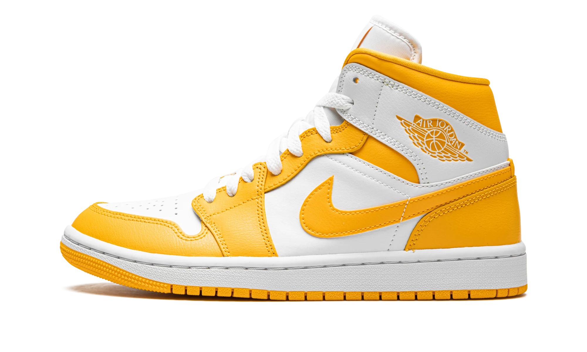 JORDAN 1 MID WMNS "White / University Gold" BQ6472 117