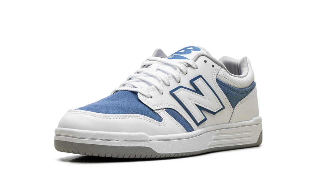 480 "White Royal Blue Suede" BB480LRB