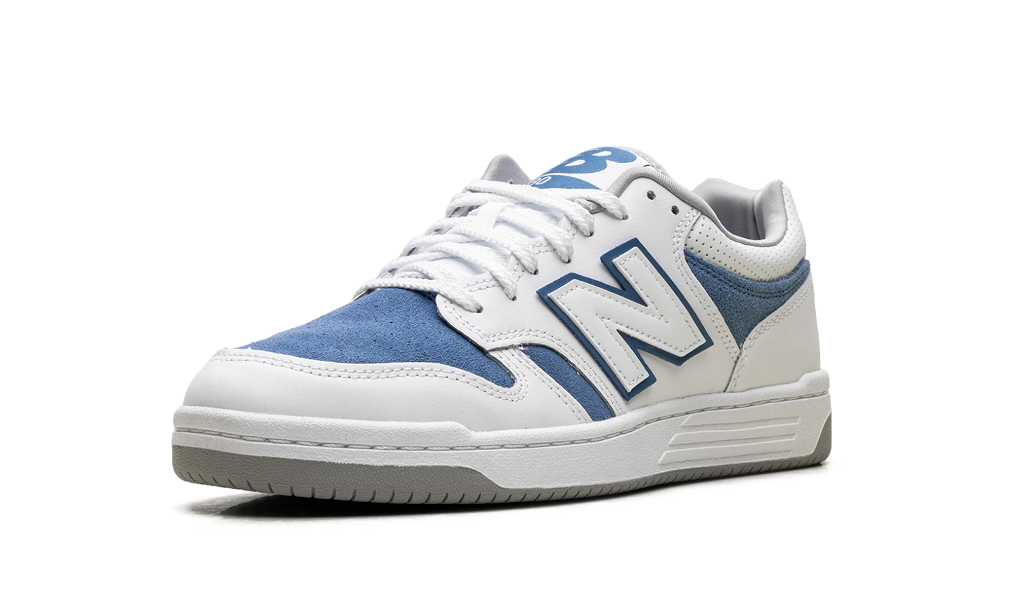 480 "White Royal Blue Suede" BB480LRB