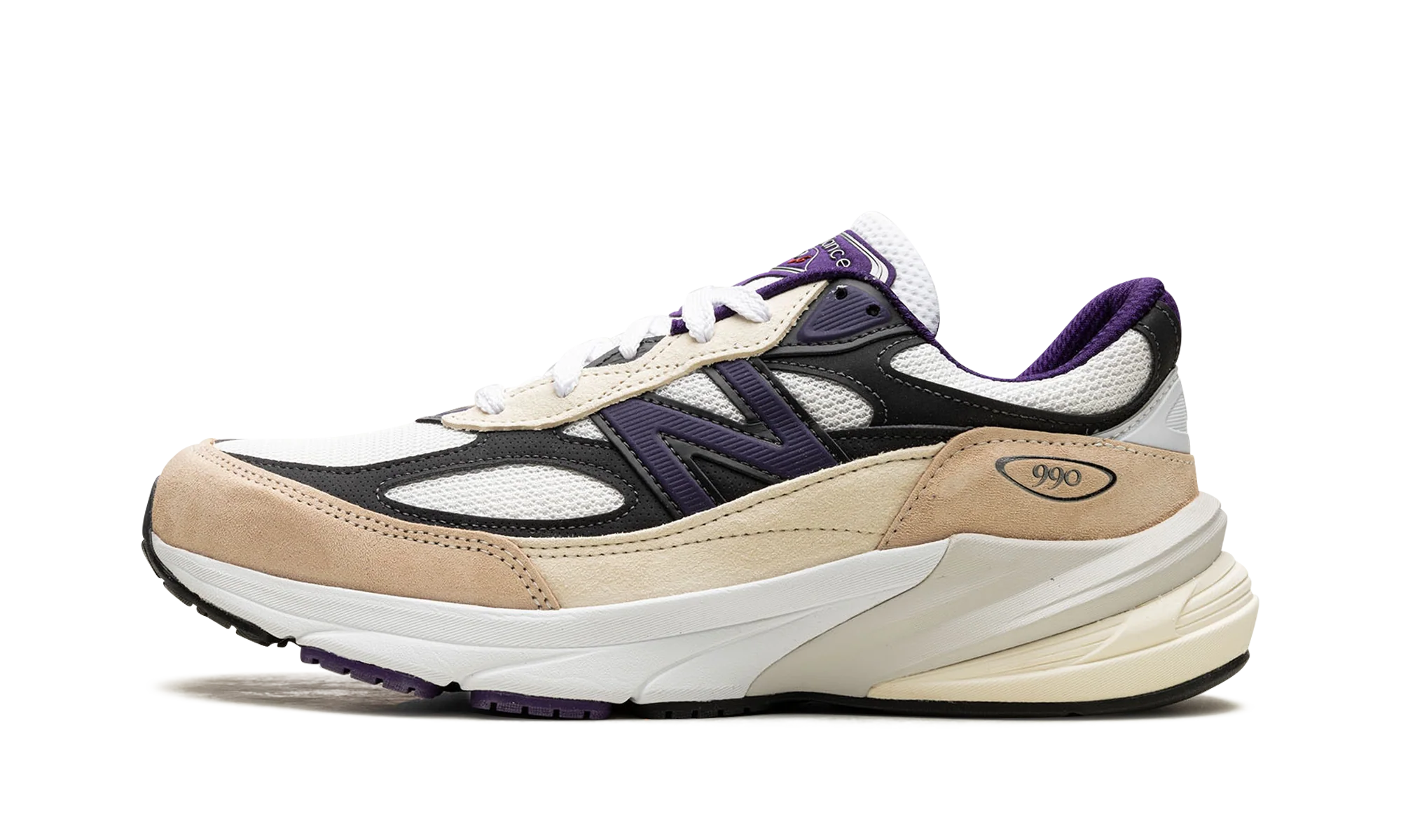 990v6 "Made In USA - Teddy Santis White Black Plum" U990WB6