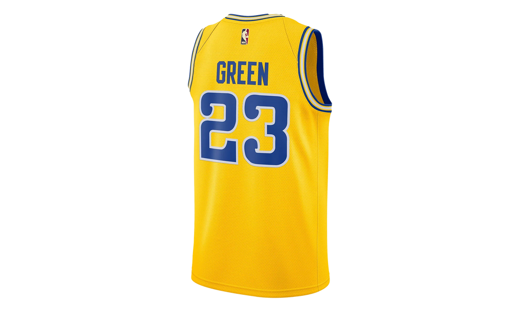 Youth Nike NBA GSW Hardwood ClassicsJersey "Yellow" 9Z2B7B1AP GREEN