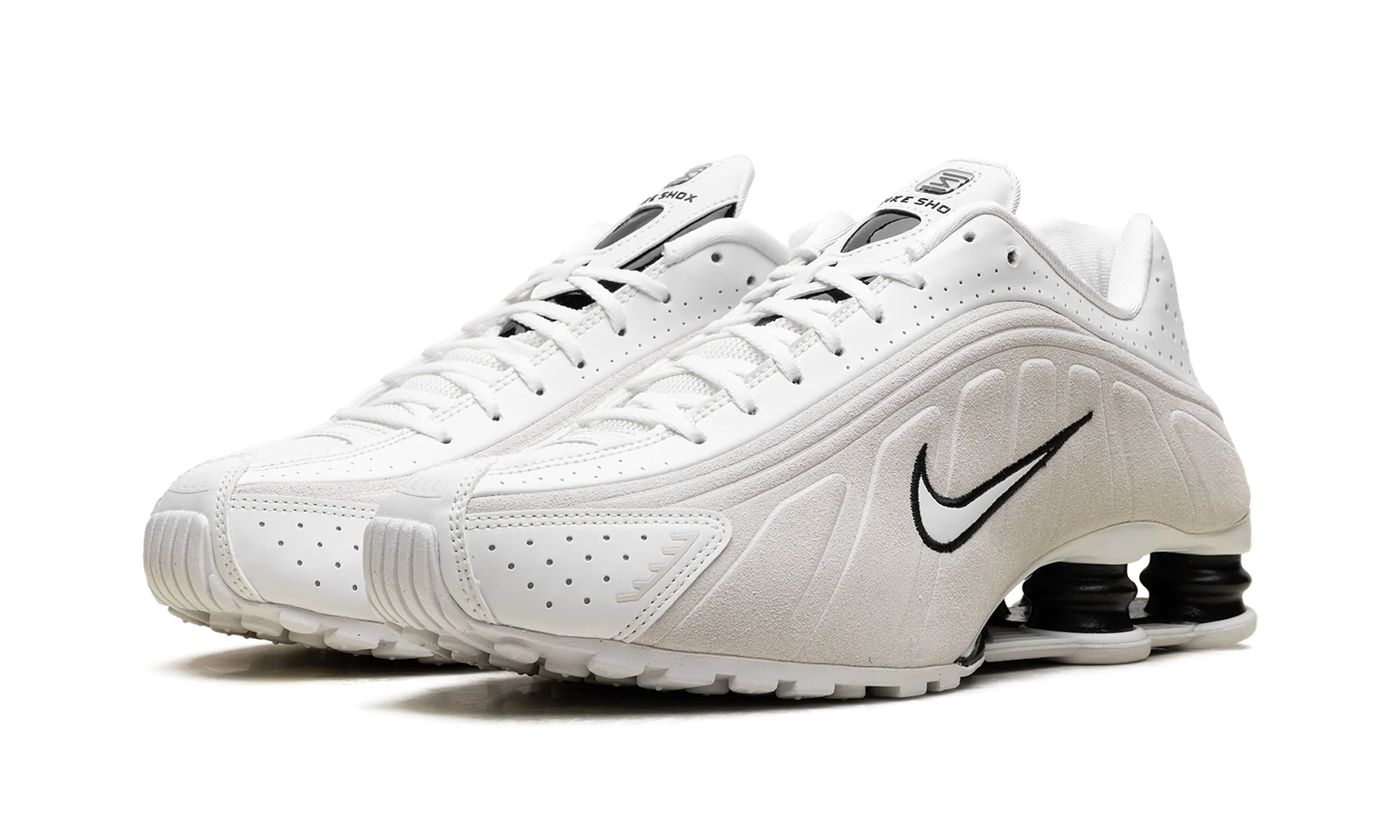 Shox R4 WMNS "White Black Suede" HQ7739 100