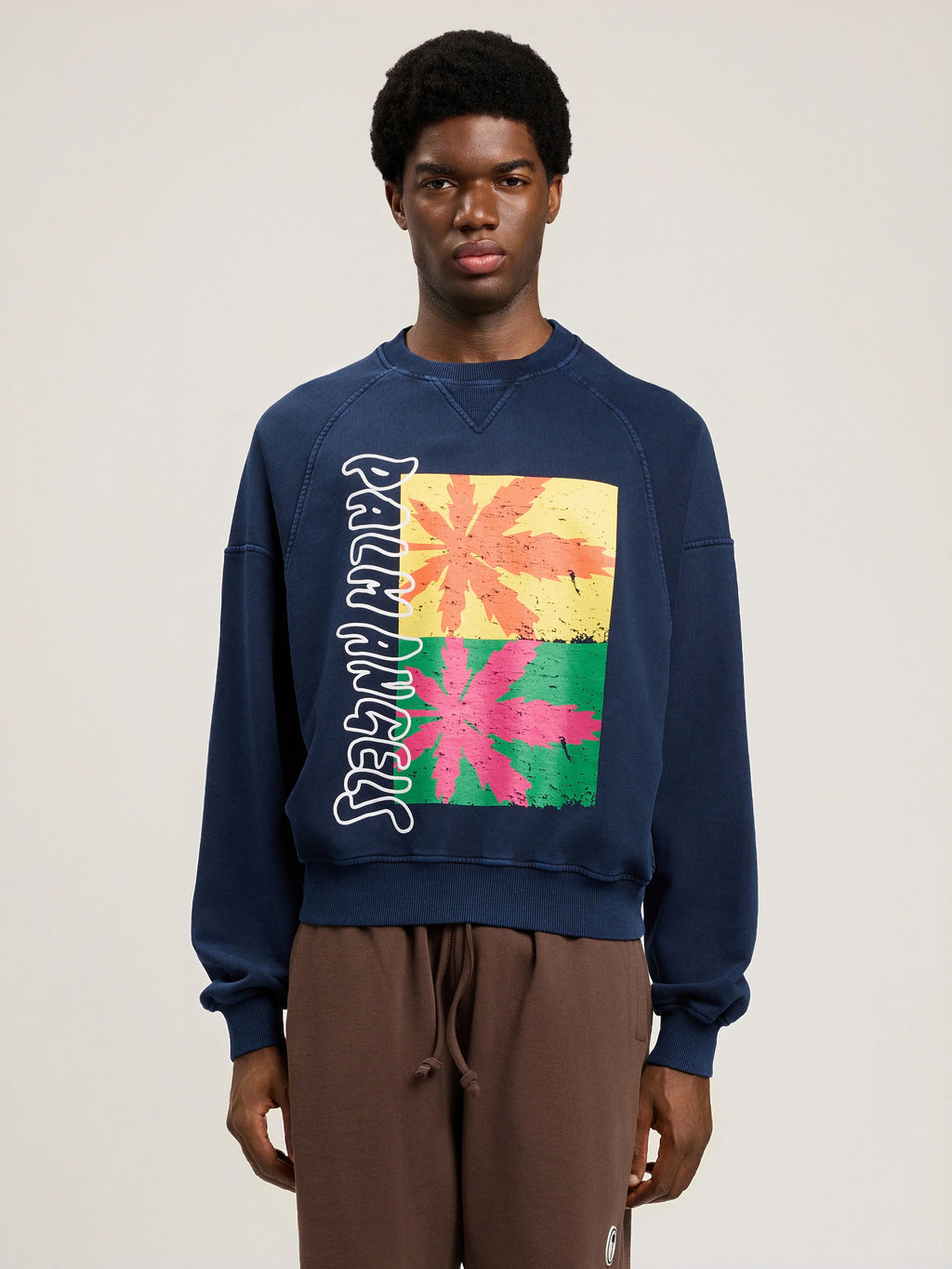 Palm Leaf Reglan Loose Sweatshirt