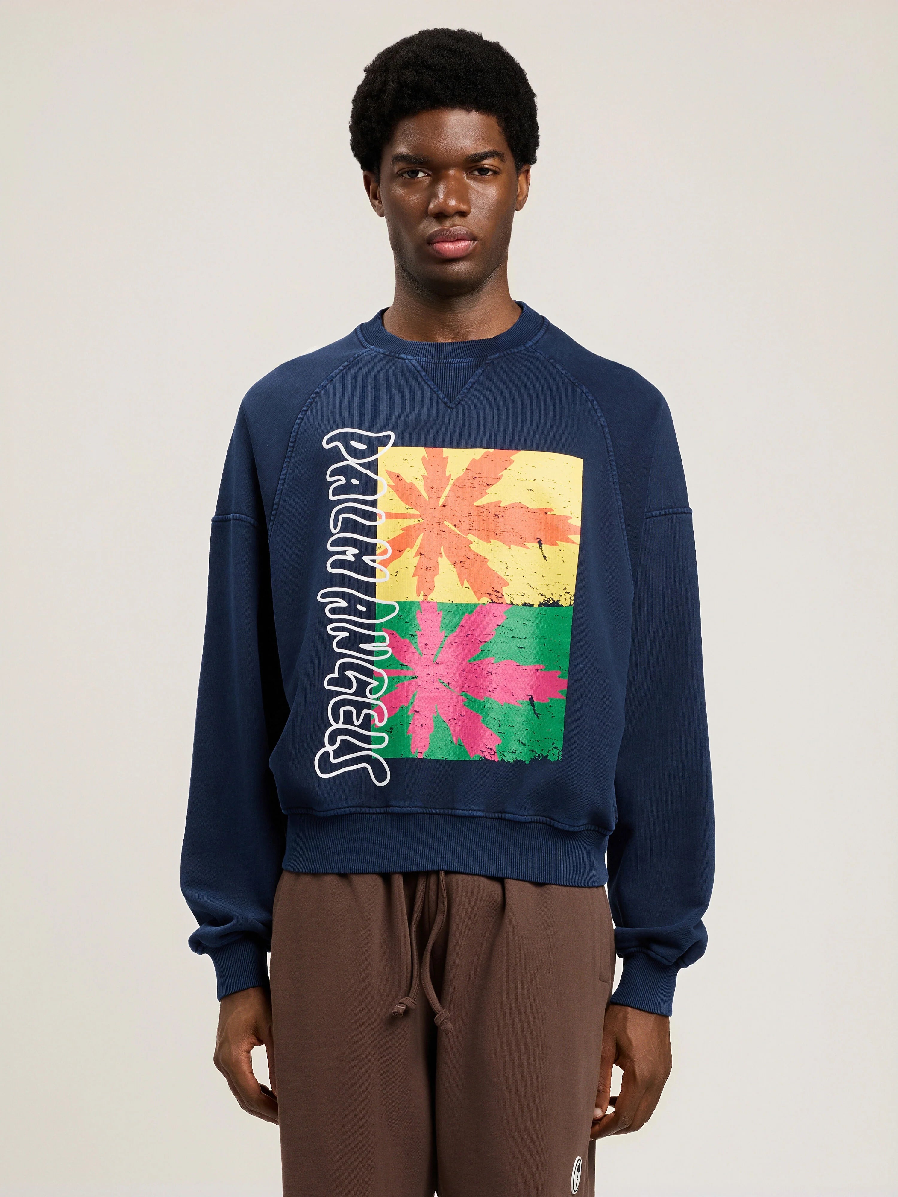 Palm Leaf Reglan Loose Sweatshirt