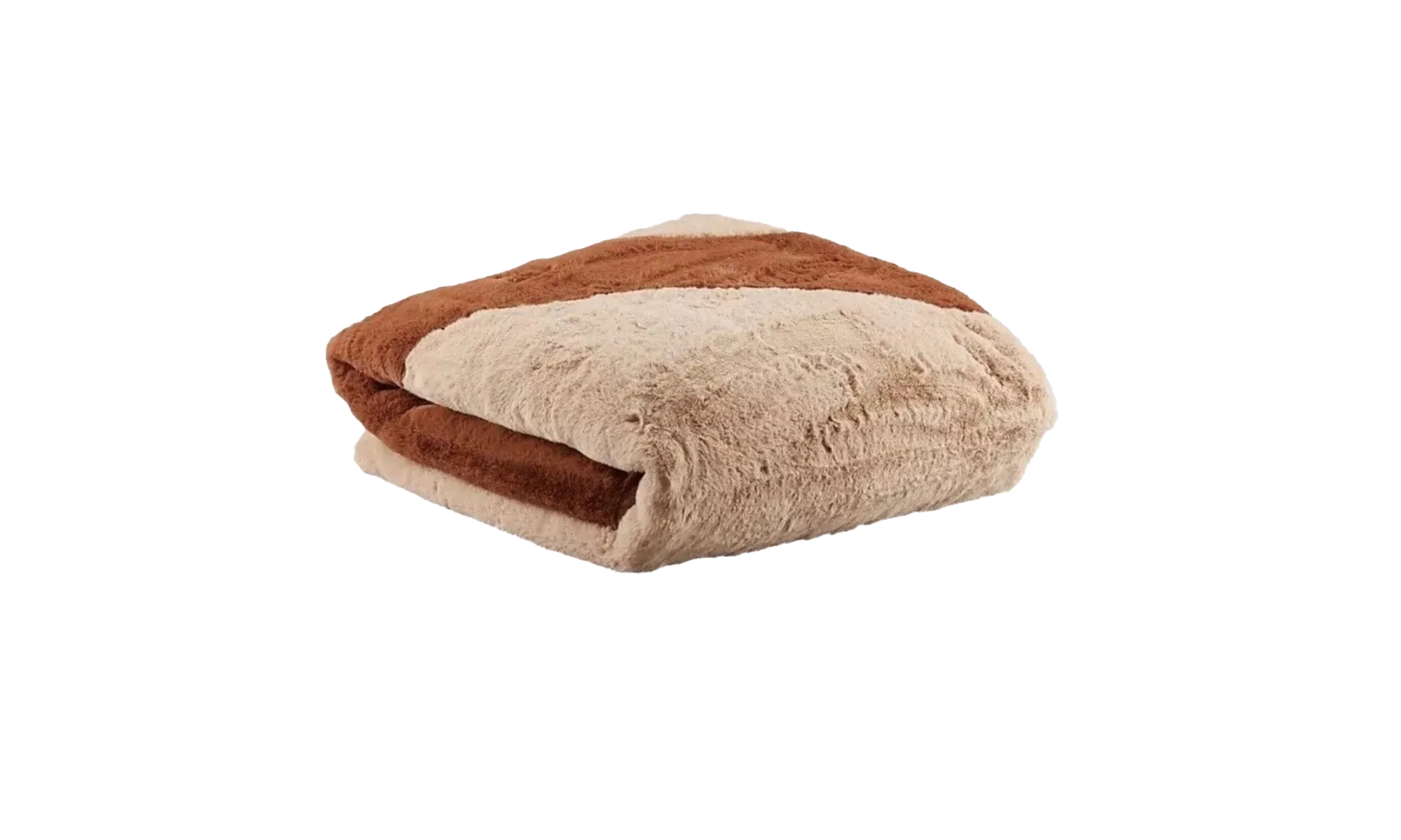 Swoosh Faux Fur Throw Blanket "Beige / Brown" DO3793 200