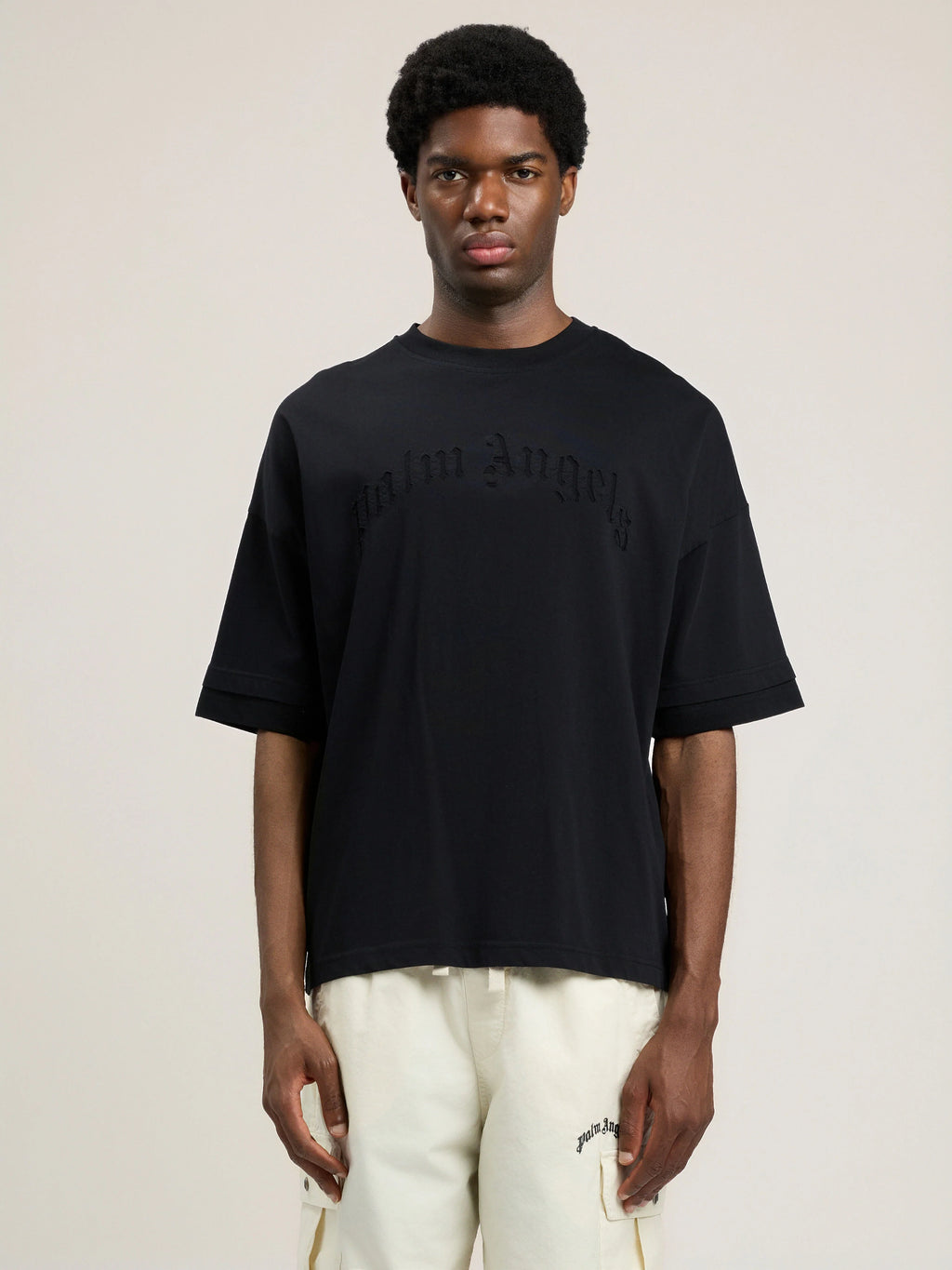 Curved Logo Loose Double T-Shirt