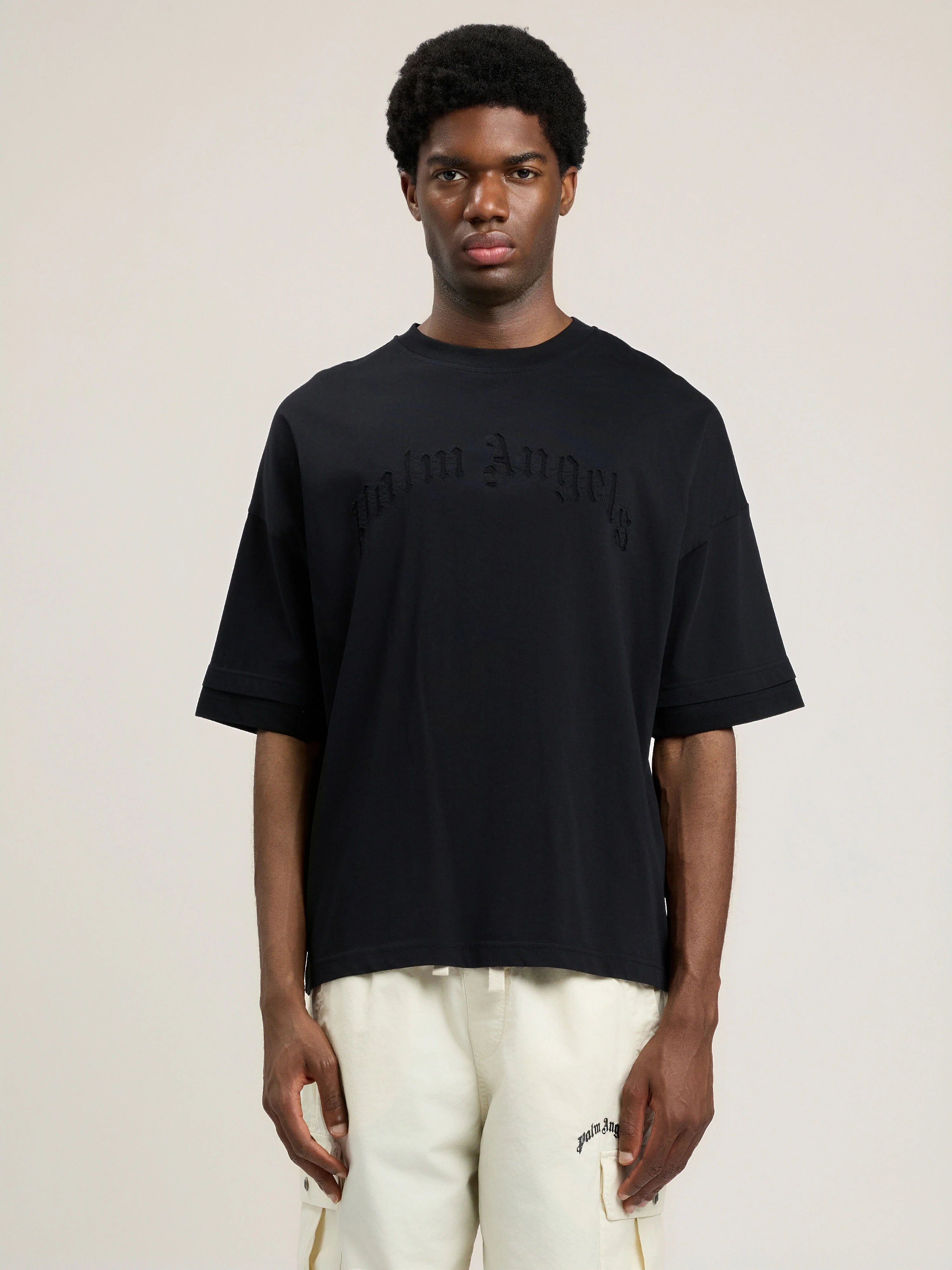 Curved Logo Loose Double T-Shirt