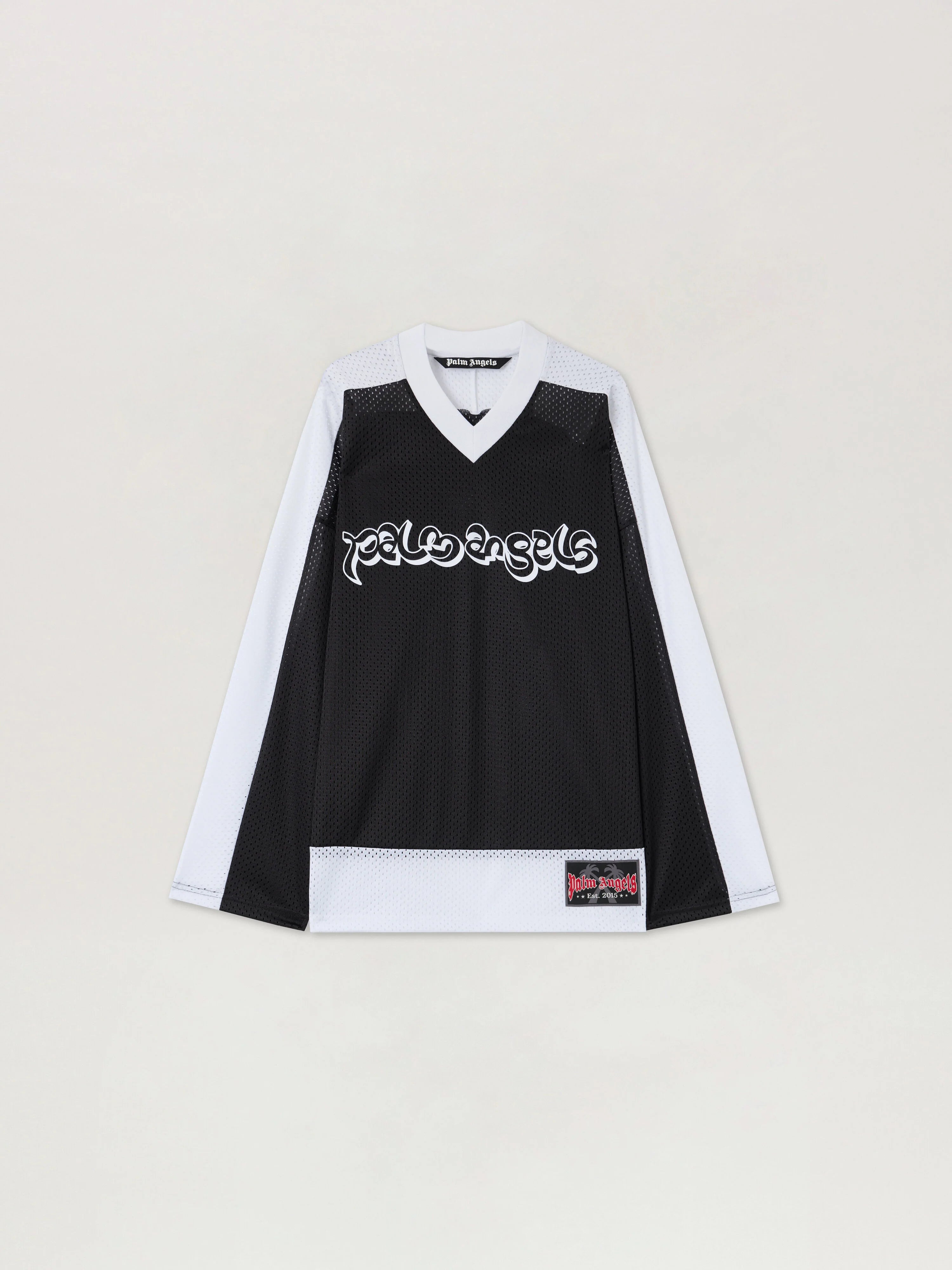Thai Logo Mesh Loose Long-Sleeved T-Shirt