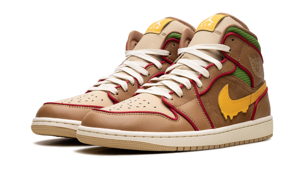 Jordan 1 Mid SE "Cheeseburger" IB7403 224
