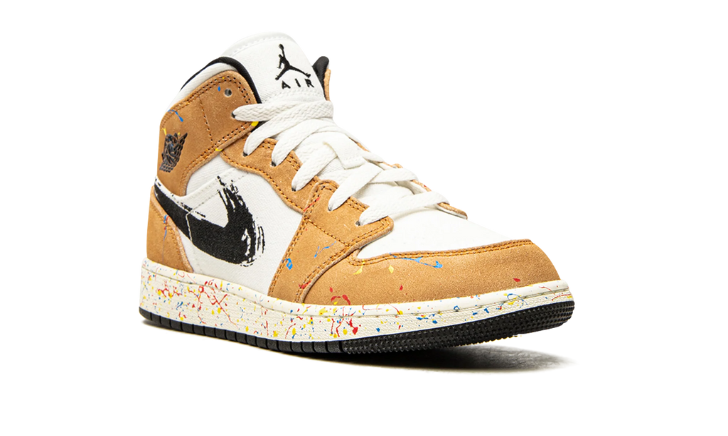 Air Jordan 1 Mid SE GS "Brushstroke" DA8006 100