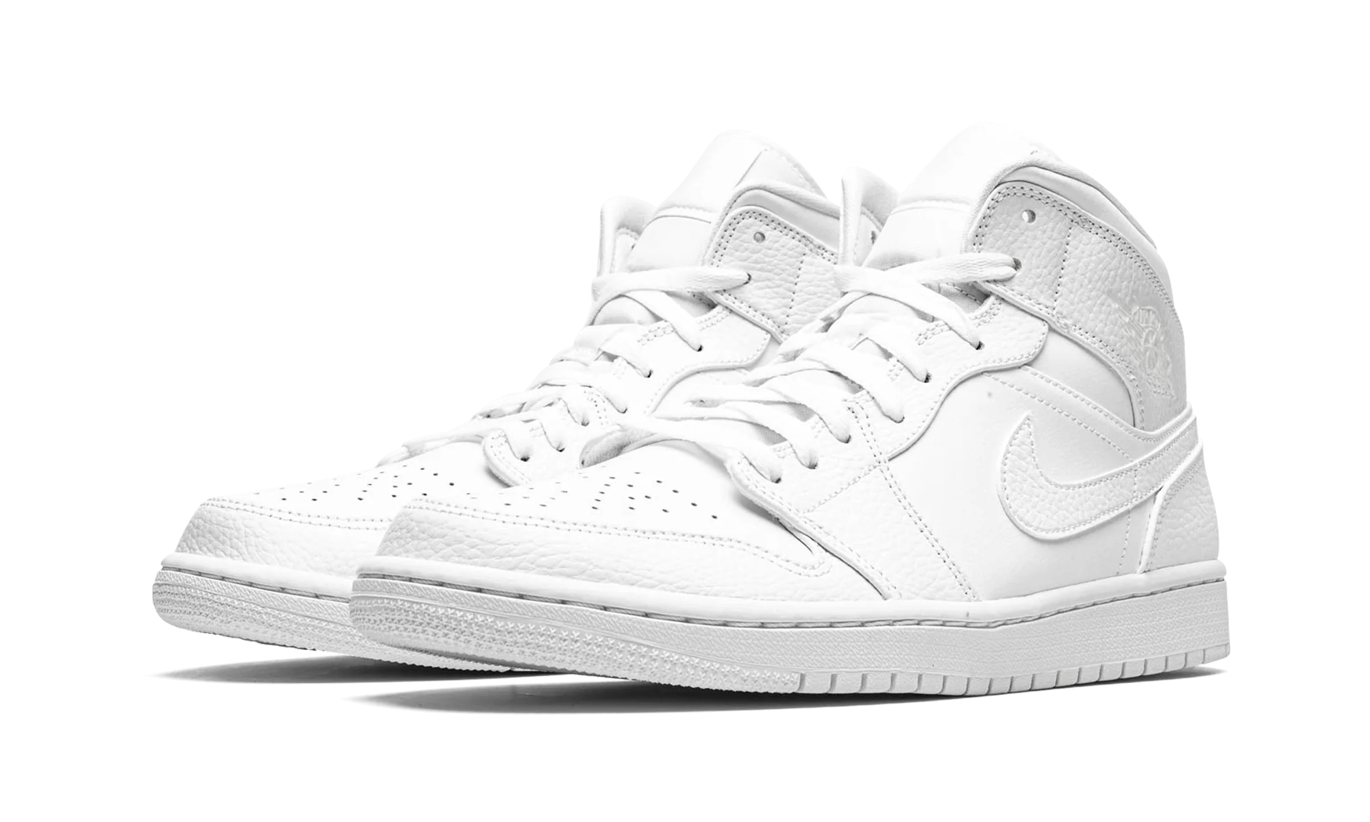 Air Jordan 1 Mid "Triple White" 554724 130