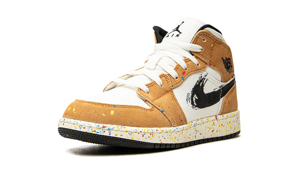 Air Jordan 1 Mid SE GS "Brushstroke" DA8006 100